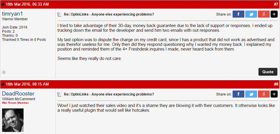 OptinLink Support Forum (www.ethicalblogging.com)