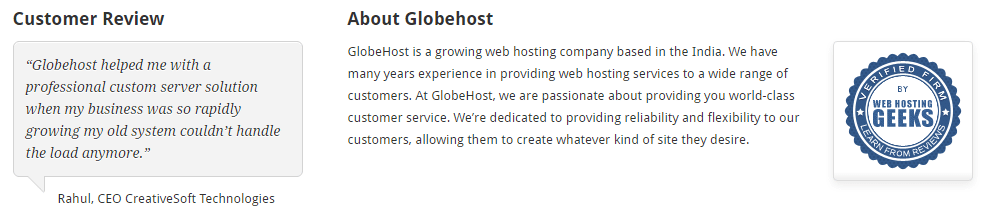 About GlobeHost
