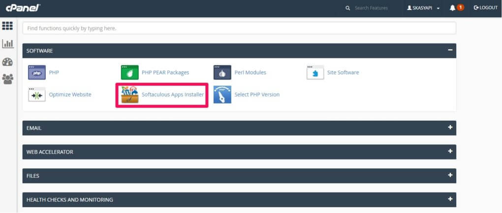 Softaculous App Installer