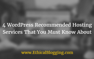 4 WordPress Recommended Hosting Services Featured Image
