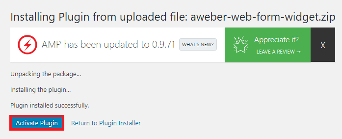 Installing a WordPress Plugin Using WordPress Plugin Upload 3