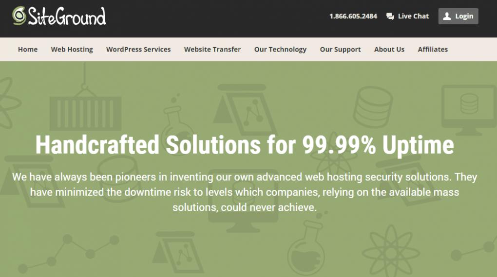 SiteGround Hosting Service Review Amazing Uptime Screenshot