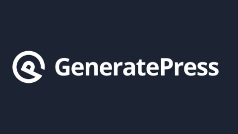 GeneratePress Theme Logo (Black Background)